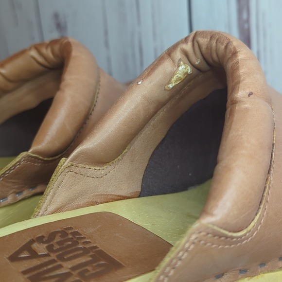 Free People Mia Karma Leather and Wood Clogs Cognac Women's 10 - Picture 10 of 16